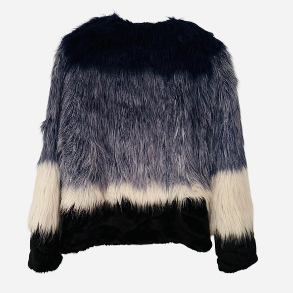 Venus Multicolor Faux Fur Jacket. Size 4 - Picture 2 of 6